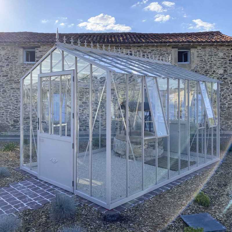 Glashaus AUTHENTIQUE Breite 2,75 m mit Aluminium-Fundamentrahmen