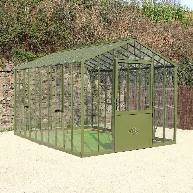 Glashaus AUTHENTIQUE Breite 2,75 m mit Aluminium-Fundamentrahmen