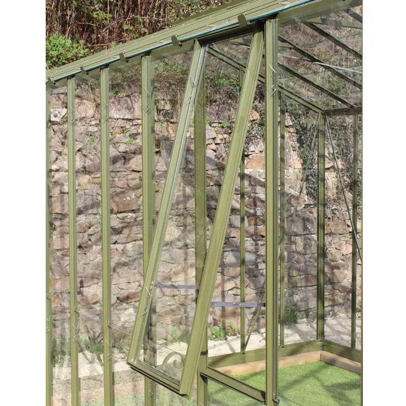 Glashaus AUTHENTIQUE Breite 2,75 m mit Aluminium-Fundamentrahmen