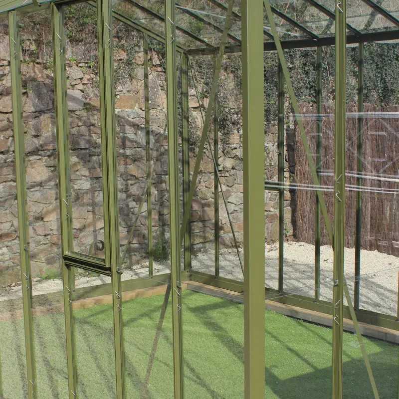 Glashaus AUTHENTIQUE Breite 2,75 m mit Aluminium-Fundamentrahmen