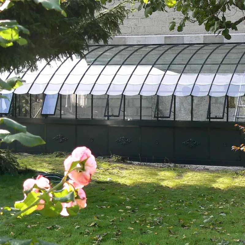 Glashaus CHAMBORD Breite 2,80 m mit Aluminiumsockel