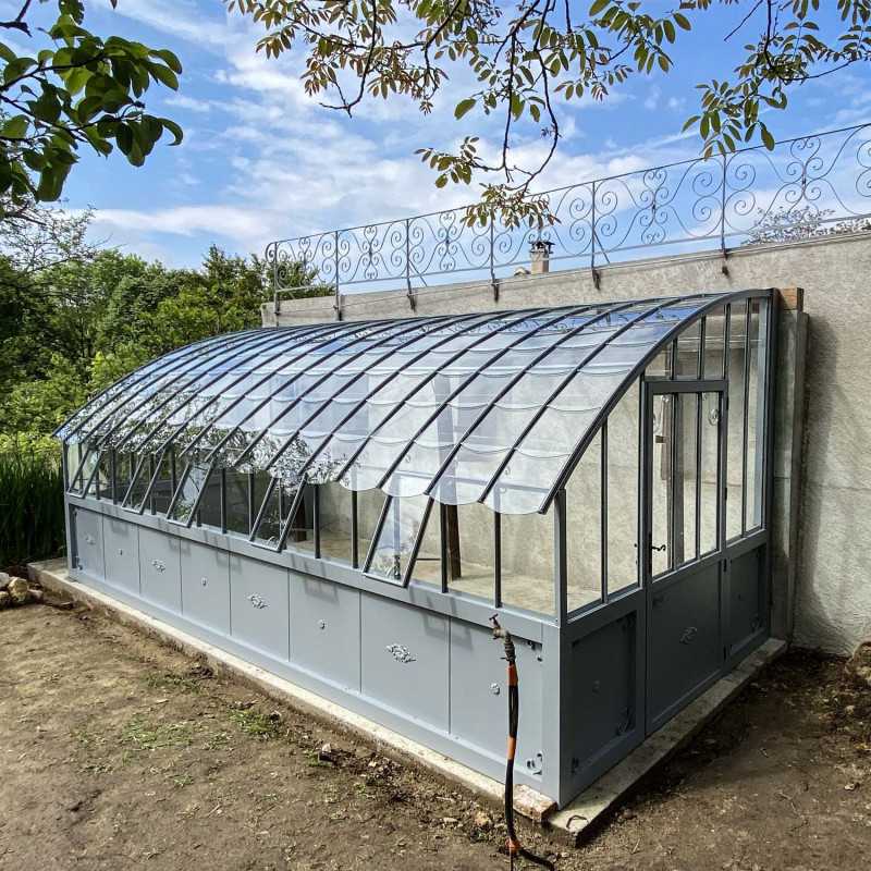 Glashaus CHAMBORD Breite 2,80 m mit Aluminiumsockel