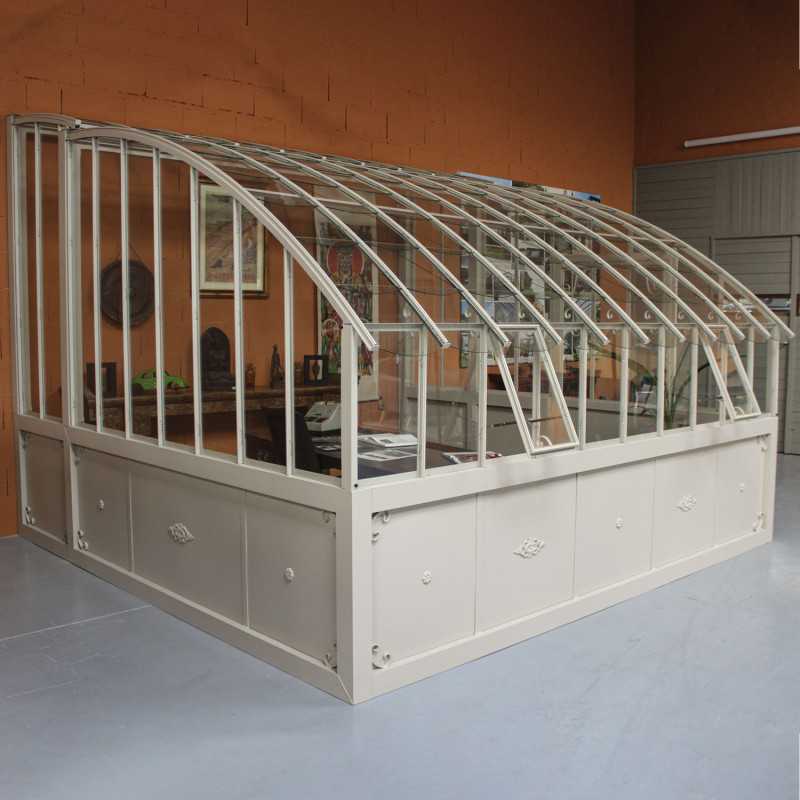 Glashaus CHAMBORD Breite 3,70 m mit Aluminiumsockel