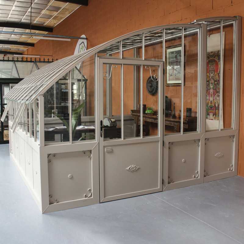 Glashaus CHAMBORD Breite 3,70 m mit Aluminiumsockel