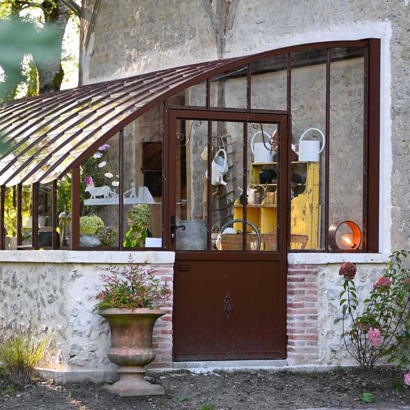 Glashaus CHAMBORD Breite 2,80 m mit Mauersockel