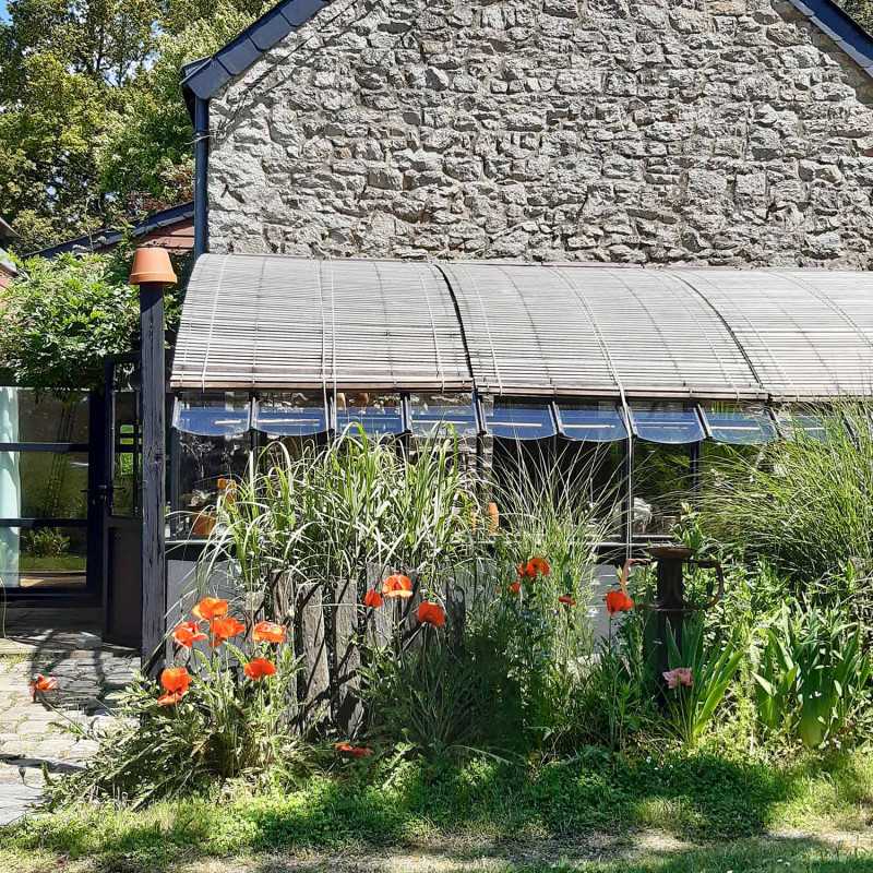 Glashaus CHAMBORD Breite 2,80 m mit Mauersockel