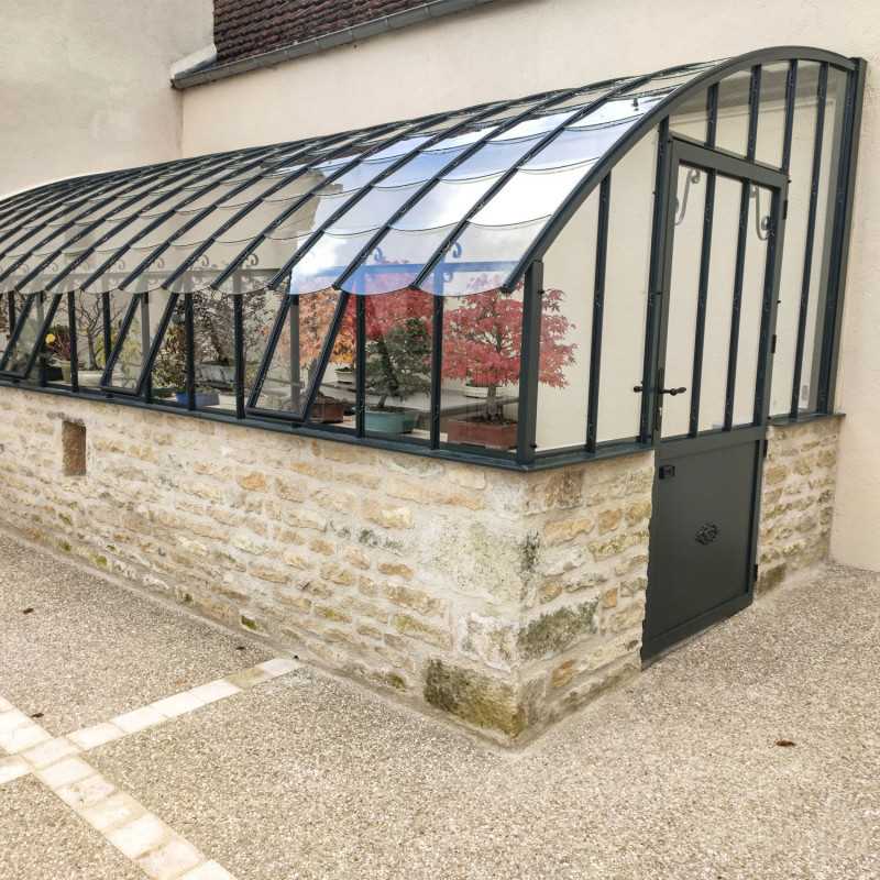 Glashaus CHAMBORD Breite 2,80 m mit Mauersockel