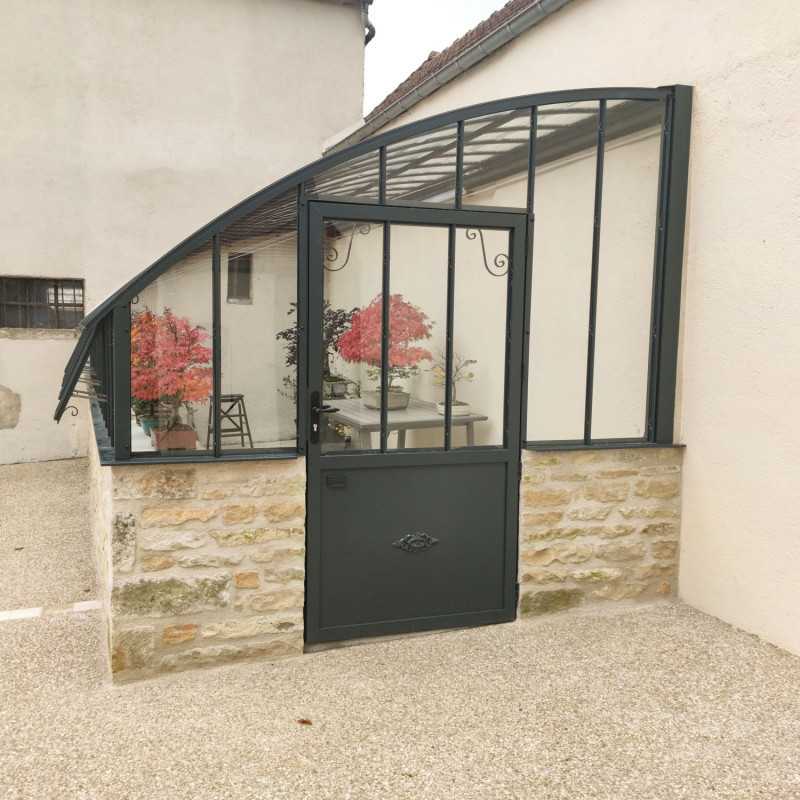 Glashaus CHAMBORD Breite 2,80 m mit Mauersockel