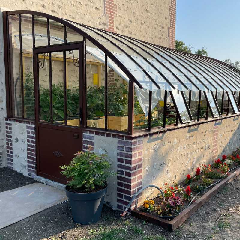 Glashaus CHAMBORD Breite 2,80 m mit Mauersockel