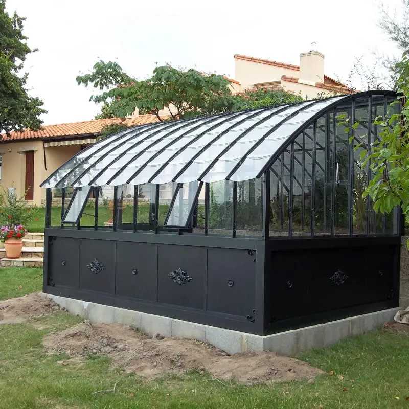 Glashaus VERSAILLES Breite 2,80 m mit Aluminiumsockel