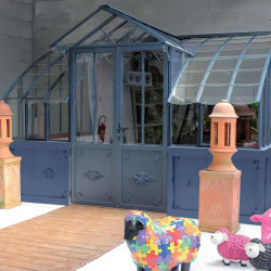 Glashaus MONTESQUIEU Breite 2,80 m mit Aluminiumsockel