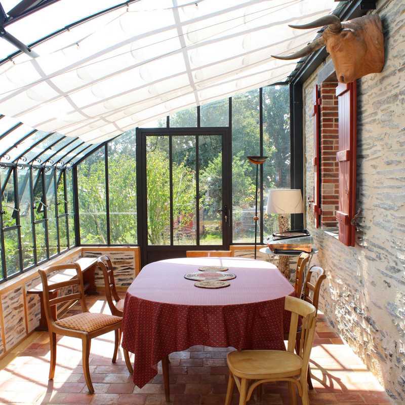 Glashaus MONTESQUIEU Breite 2,80 m mit Mauersockel