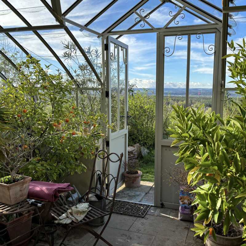 Glashaus MONTESQUIEU Breite 2,80 m mit Mauersockel