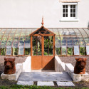 Glashaus MONTESQUIEU Breite 2,80 m mit Mauersockel