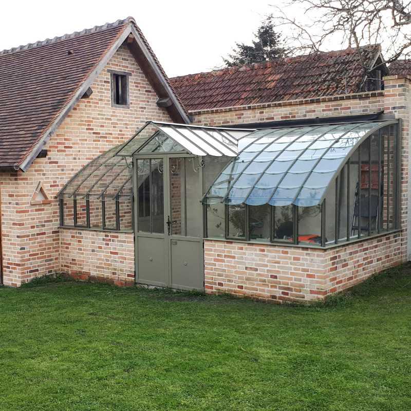 Glashaus MONTESQUIEU Breite 2,80 m mit Mauersockel