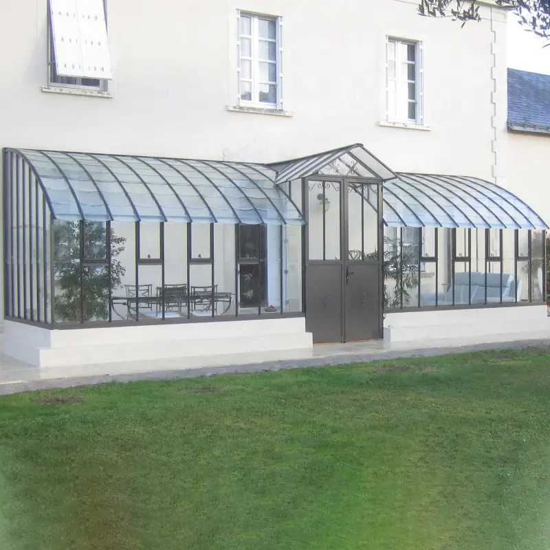 Glashaus MONTESQUIEU Breite 2,80 m mit Mauersockel