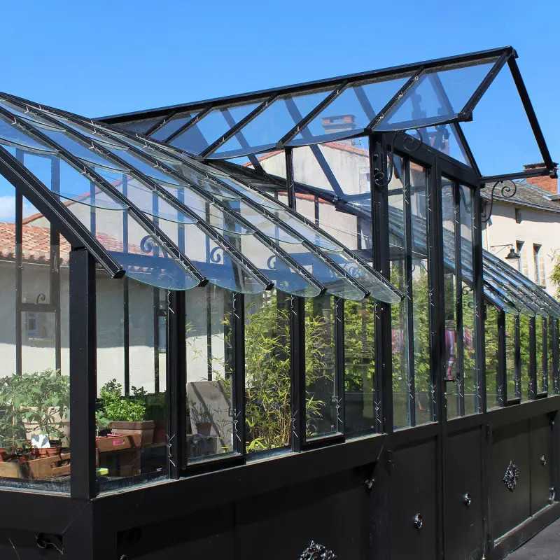 Glashaus MIRABEAU Breite 2,80 m mit Aluminiumsockel