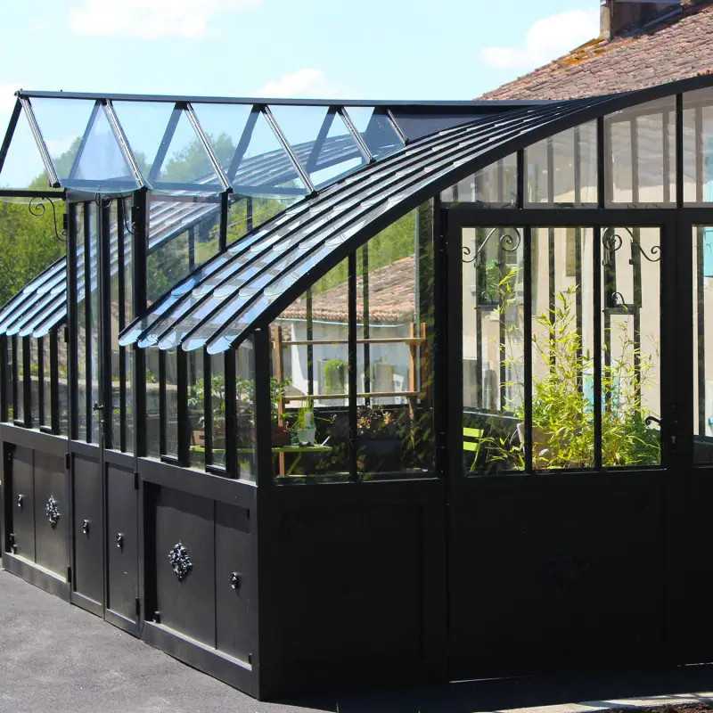 Glashaus MIRABEAU Breite 2,80 m mit Aluminiumsockel