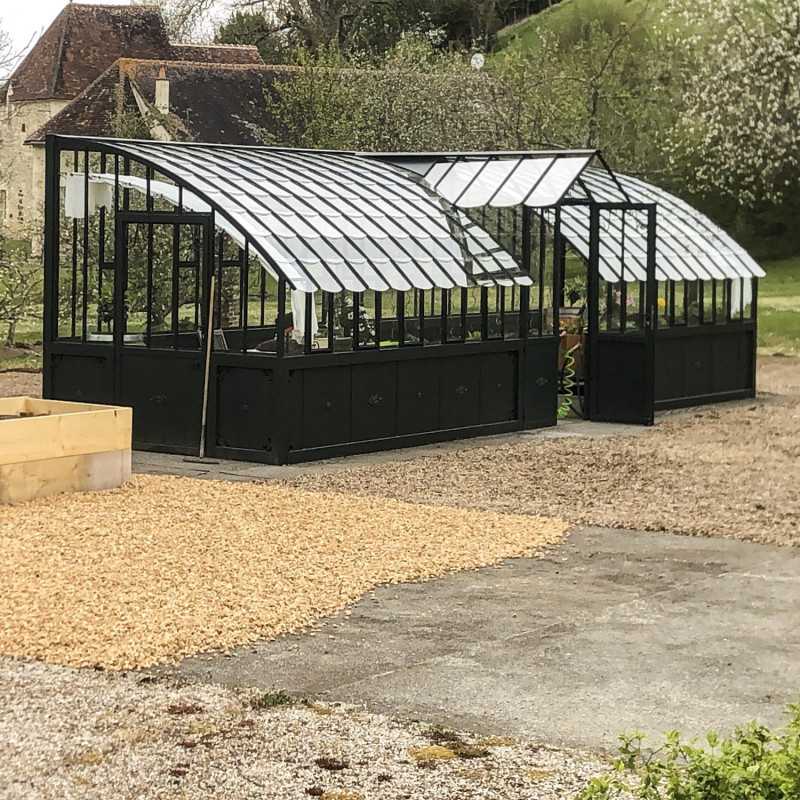 Glashaus MIRABEAU Breite 2,80 m mit Aluminiumsockel