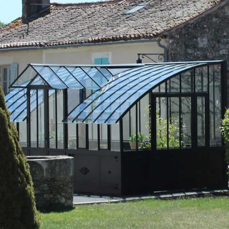 Glashaus MIRABEAU Breite 2,80 m mit Aluminiumsockel