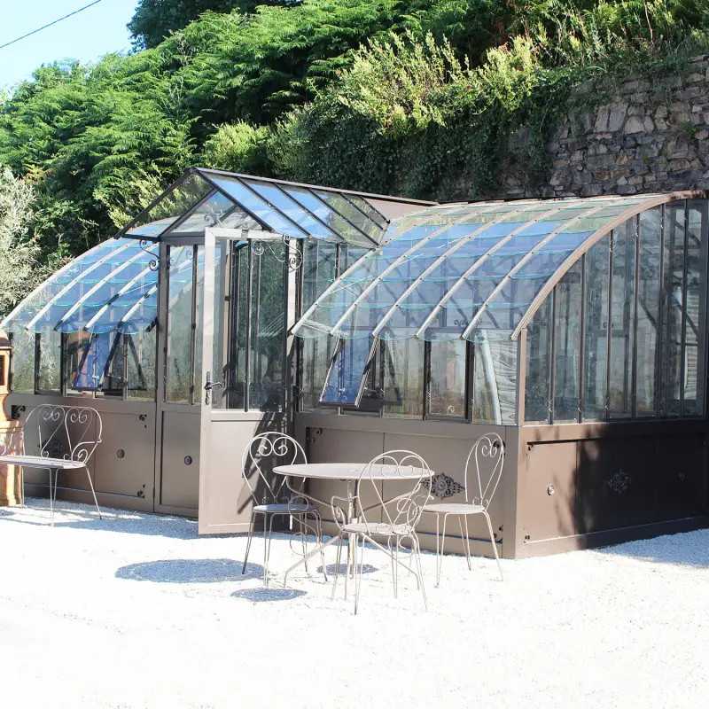 Glashaus MIRABEAU Breite 2,80 m mit Aluminiumsockel