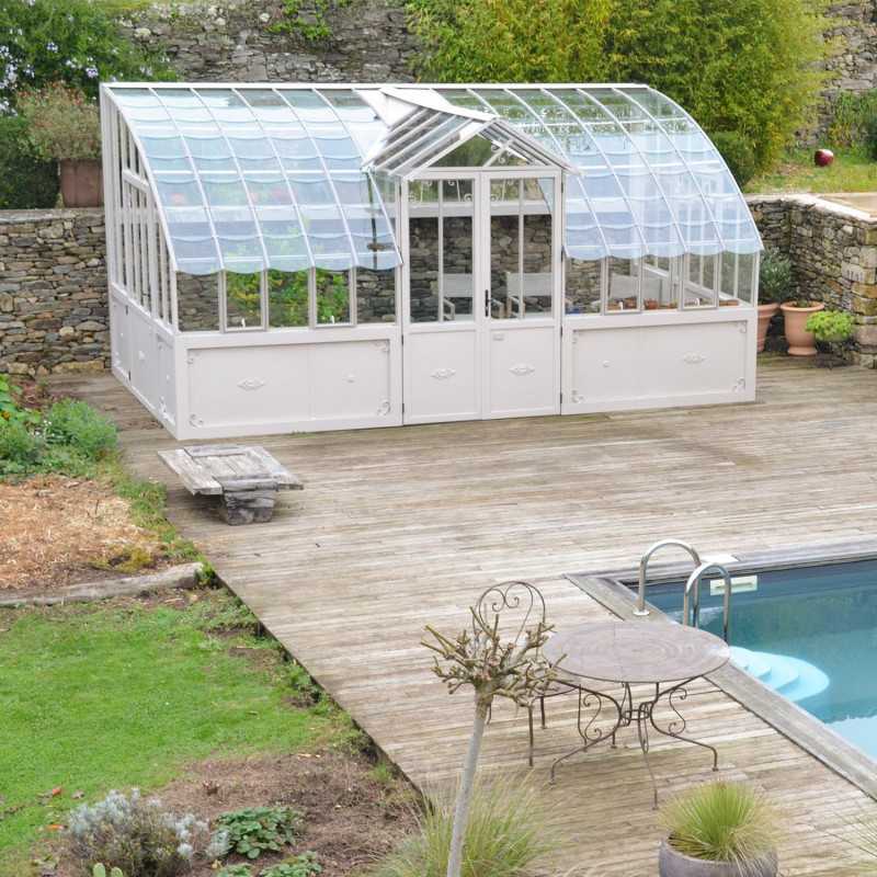 Glashaus MIRABEAU Breite 2,80 m mit Aluminiumsockel