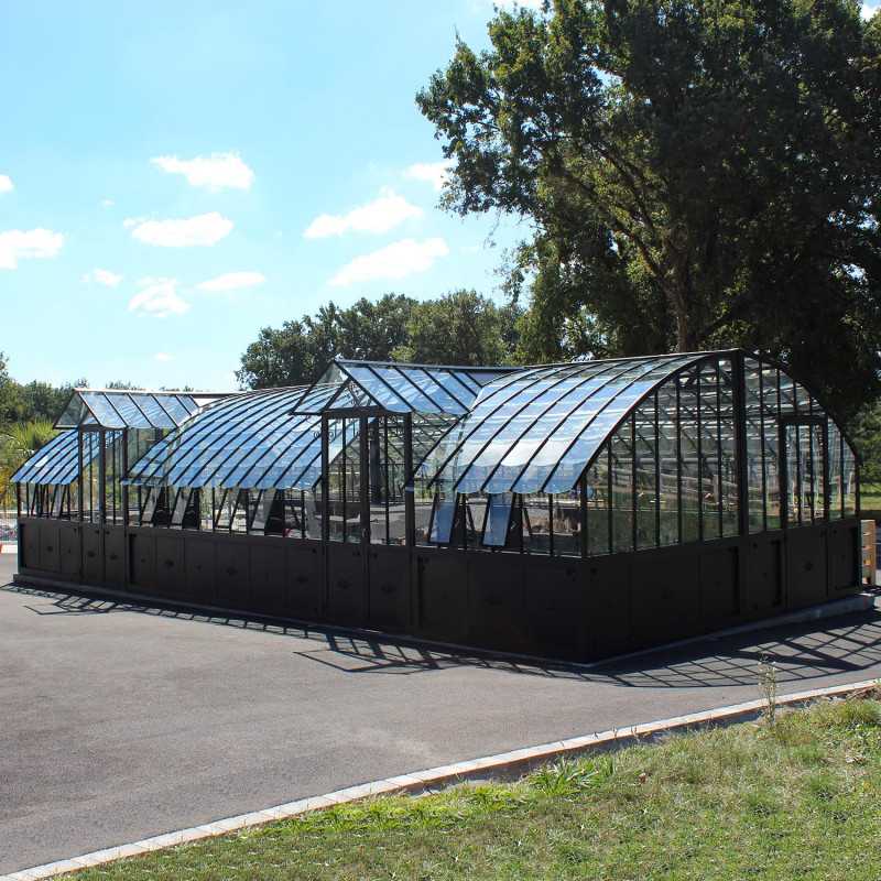 Glashaus AMBOISE Breite 5,60 m mit Aluminiumsockel