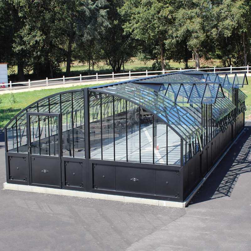Glashaus AMBOISE Breite 5,60 m mit Aluminiumsockel