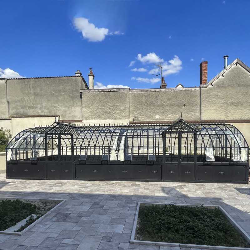 Glashaus AMBOISE Breite 5,60 m mit Aluminiumsockel