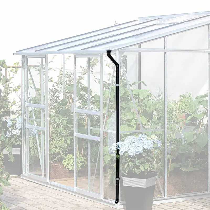 Regenfallrohr-Set NATURA für Anlehngewächshäuser