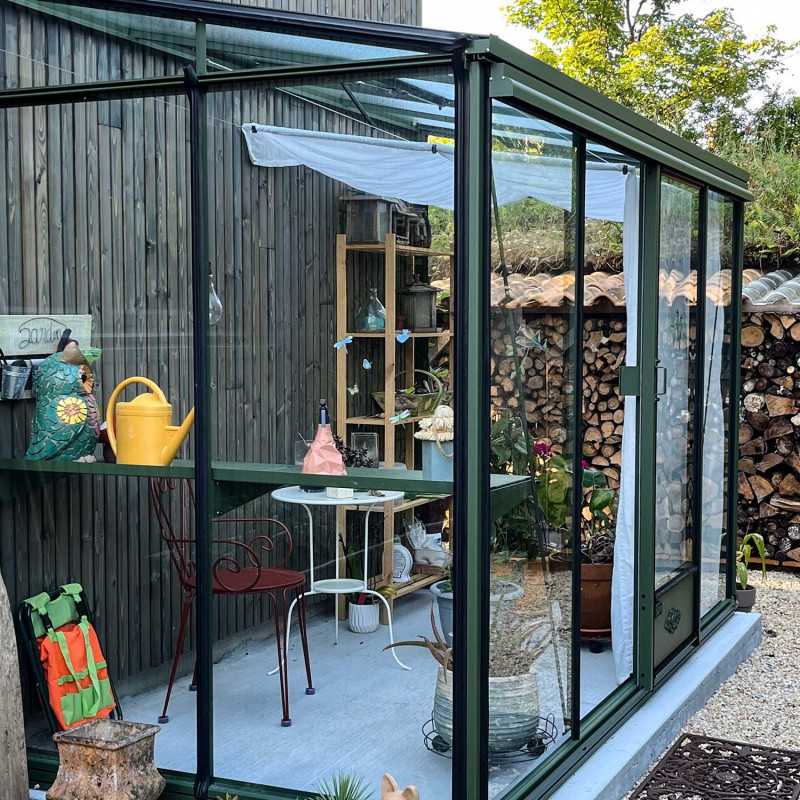 Schattierungsanlage für LUXIA Anlehngewächshäuser Breite 2,32 m