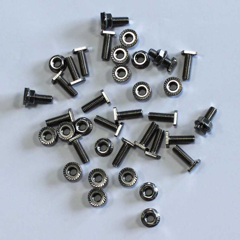 Set mit 40 Hammerkopfschrauben M6x18 mm + 40 Muttern