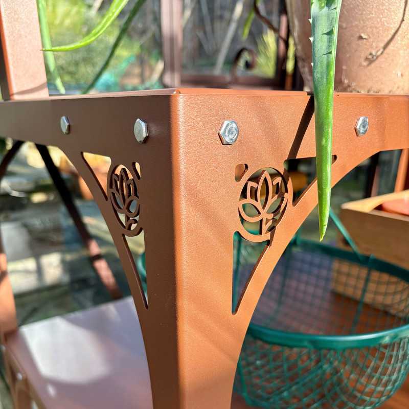 2 Ebenen Tisch mit Übertisch Vintage