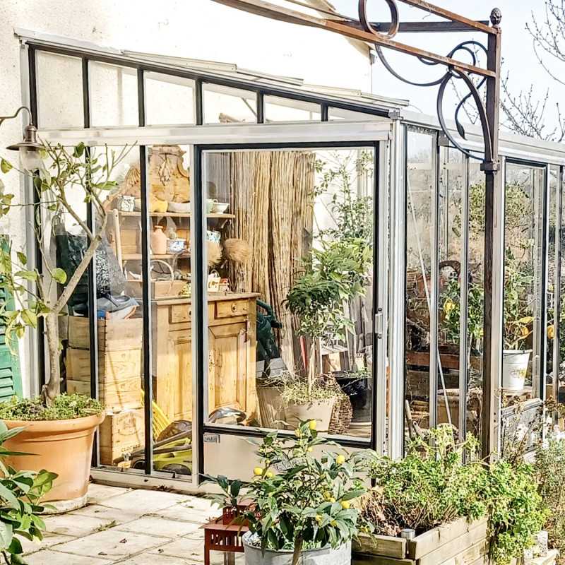 Anlehngewächshaus LUXIA Retro Breite 2,32 m