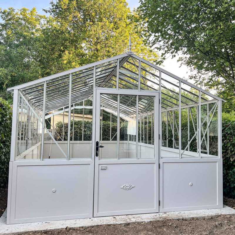 Glashaus CLASSIQUE Breite 3,50 m mit Aluminiumsockel