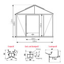 Gewächshaus LUXIA Breite 3,09 m