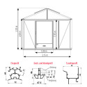 Gewächshaus SUPRA Breite 3,15 m