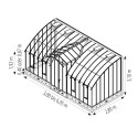 Glashaus MONTESQUIEU Breite 2,80 m mit Mauersockel