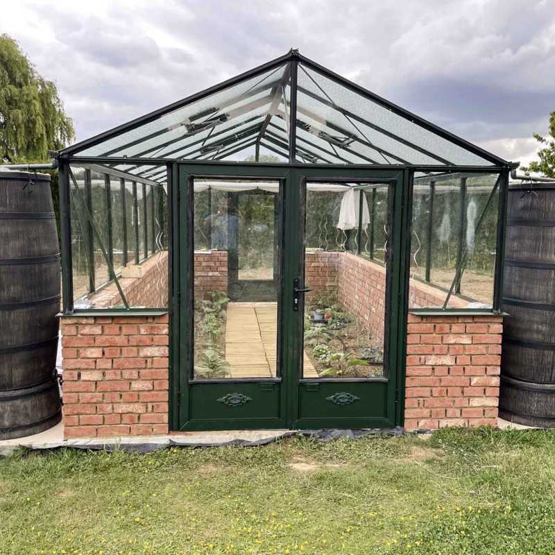 Gewächshaus LUXIA mit Mauersockel Breite 3,09 m