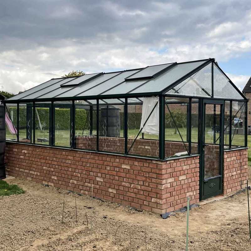 Gewächshaus LUXIA mit Mauersockel Breite 3,09 m