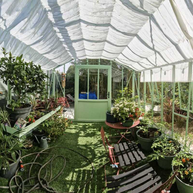 Glashaus AUTHENTIQUE Breite 2,75 m mit Aluminium-Fundamentrahmen