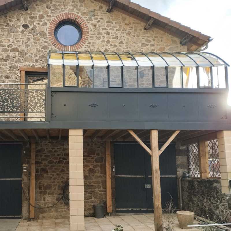 Glashaus CHAMBORD Breite 2,80 m mit Aluminiumsockel