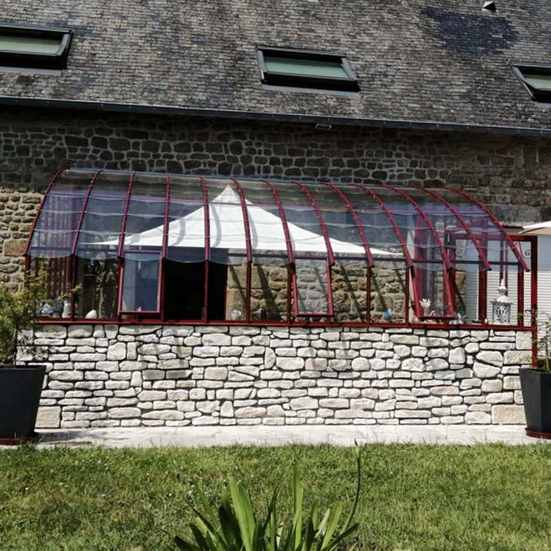 Glashaus CHAMBORD Breite 2,80 m mit Mauersockel