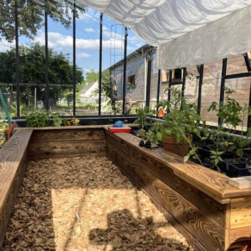 Glashaus VERSAILLES Breite 2,80 m mit Mauersockel