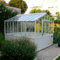 Glashaus CLASSIQUE Breite 2,75 m mit Aluminiumsockel