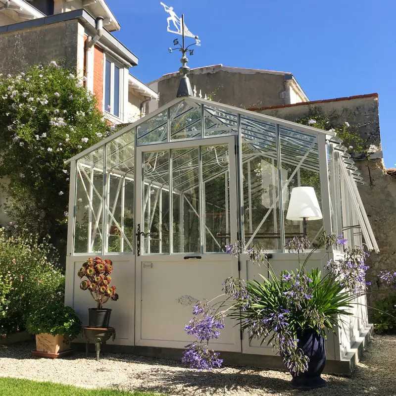 Glashaus CLASSIQUE Breite 2,75 m mit Aluminiumsockel