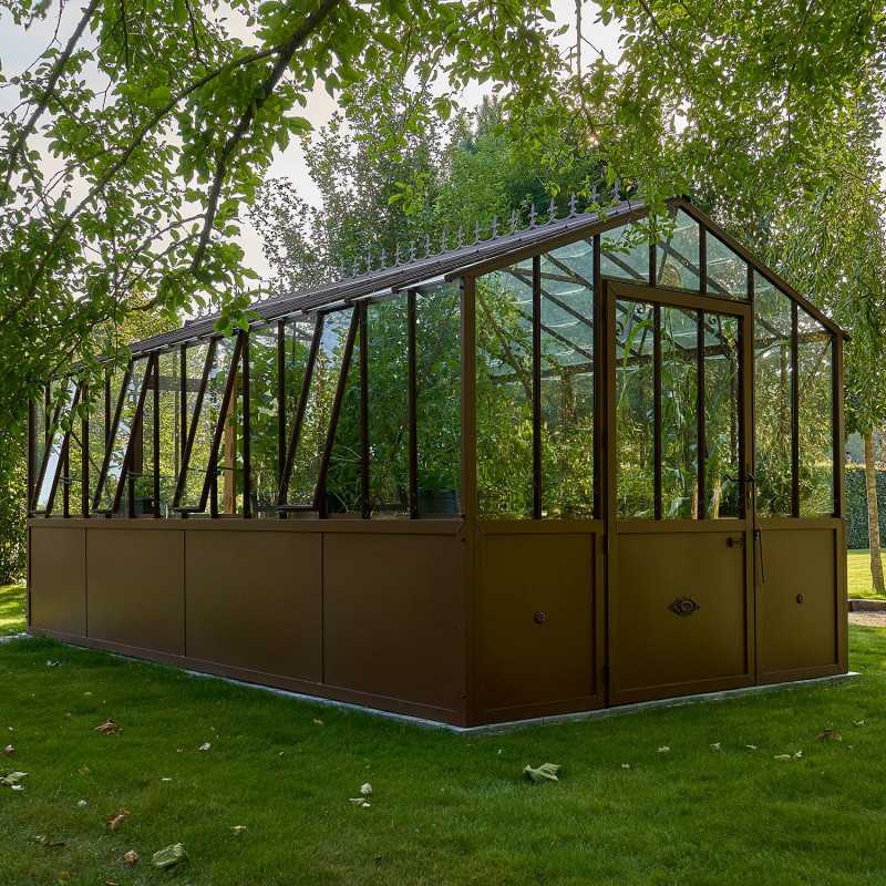 Glashaus CLASSIQUE Breite 2,75 m mit Aluminiumsockel