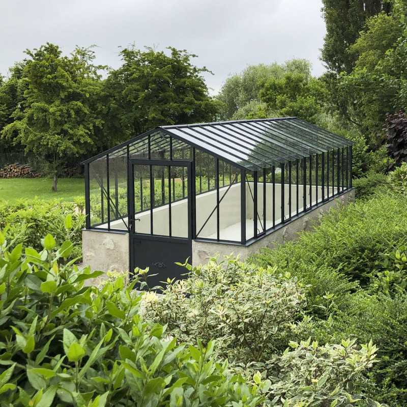 Glashaus CLASSIQUE Breite 2,75 m mit Mauersockel