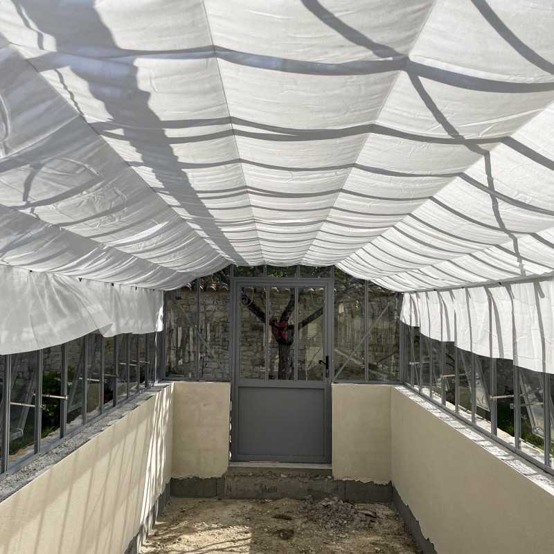 Glashaus CLASSIQUE Breite 2,75 m mit Mauersockel