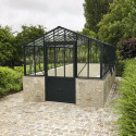 Glashaus CLASSIQUE Breite 2,75 m mit Mauersockel